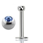 Jewelled Labret Blue 10