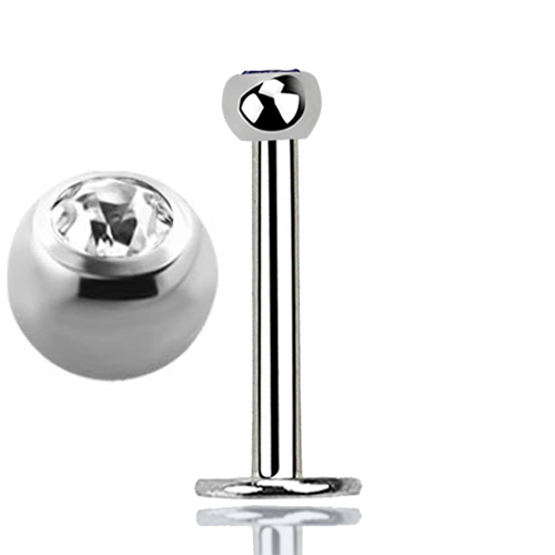 Jewelled Labret Crystal 14