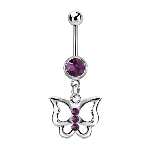 Fluture pandantiv Amethyst