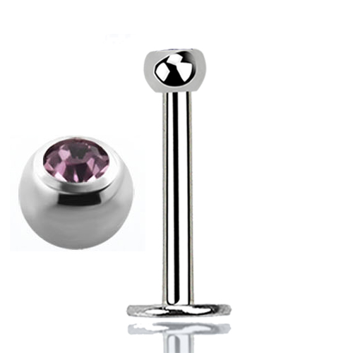 Jewelled Labret Rose 8