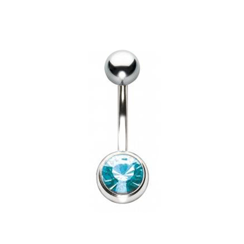 Single Jewel Banana - Aqua-8mm