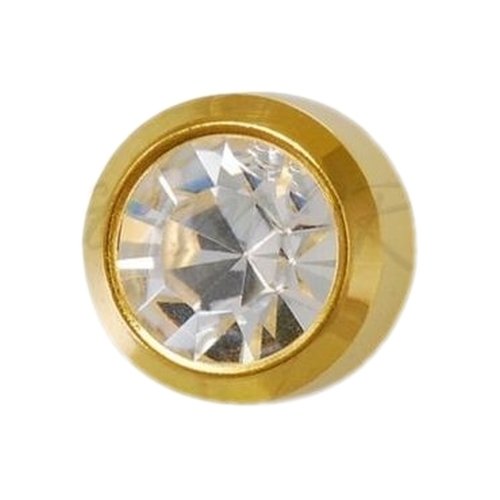 Cercei Studex Crystal - April - Gold BIG