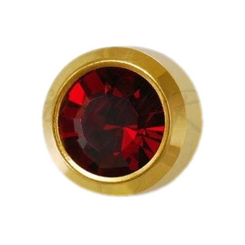 Cercei Studex Dark Red - January - GOLD BIG
