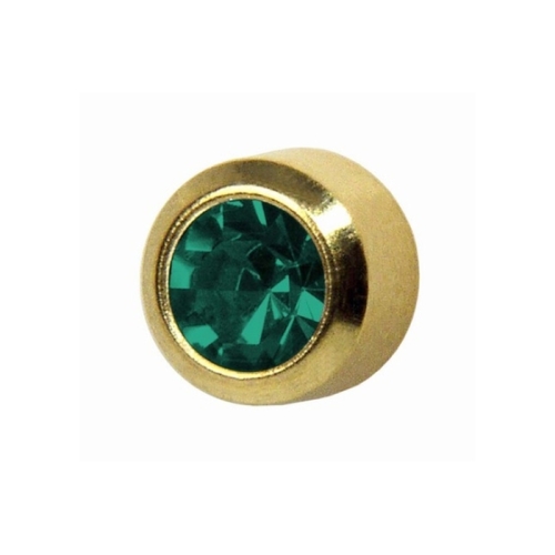 Cercei Studex Dark Green - May - Gold Mini