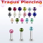 Tragus/labret Ivy Green 6mm