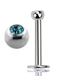 Jewelled Labret Aqua 14