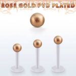 Labret bioflex - Rose gold frosted - 6mm