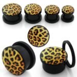 Flash acrilic plug leopard 4mm