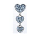 Triple Heart  Light Sapphire