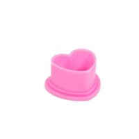 Capace silicon inimioara - Pink - 50buc