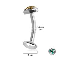 Floating Belly Titaniu Crystal-Blue Zircon