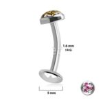 Floating Belly Titaniu Crystal-Rose